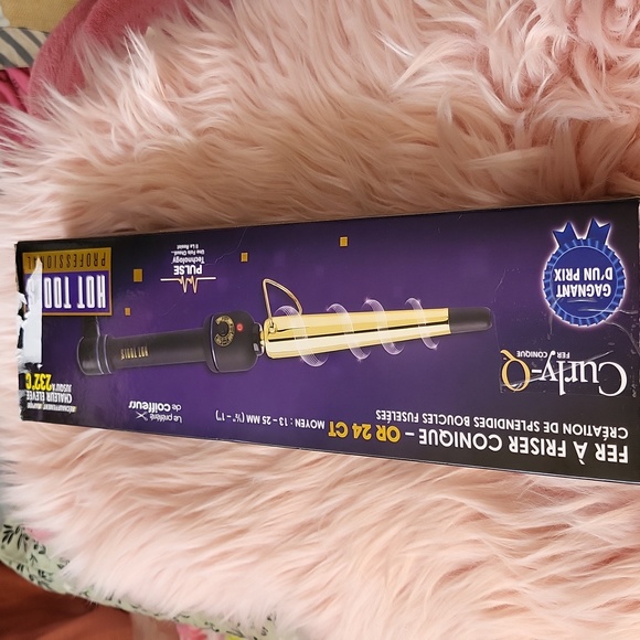 New Listing!! Brand New HOT TOOLS 24K GOLD TAPERED CURLING IRON- 1/2-1" - Picture 2 of 4
